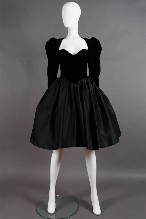 ysl vintage black dress|yves Saint Laurent evening gowns.